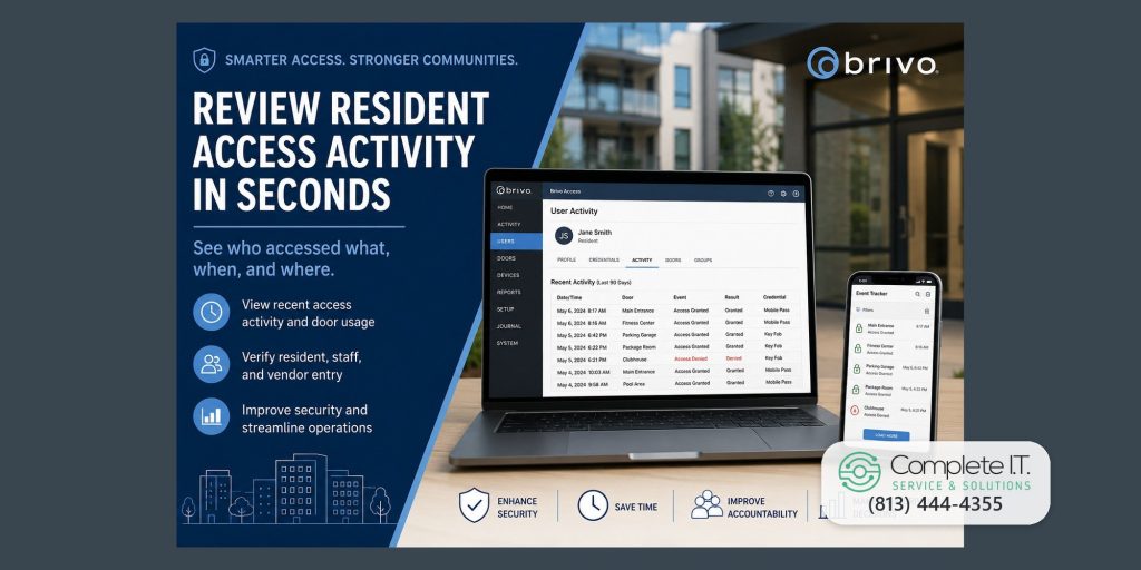Managers Can Instantly View Resident Access Activity